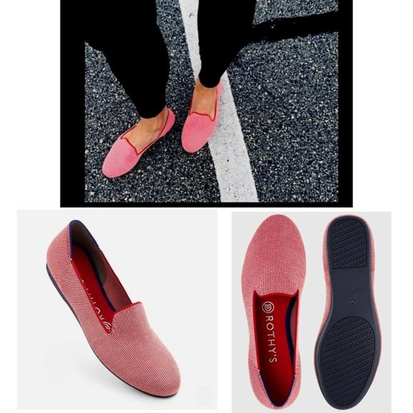 NEW Rothy's Flat Loafers Size 6.5 Red Lollipop - Picture 10 of 12